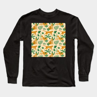 Tiger Tropical Pattern Long Sleeve T-Shirt